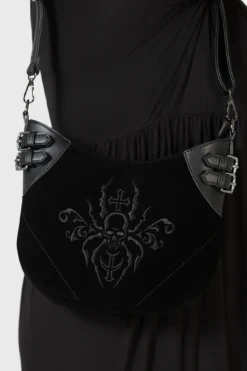Killstar Wallace Embroidered Suede Crossbody Bag -Kill Star Store WALLACE BAG W E
