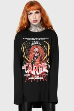 KILLSTAR x Carrie Warned Long Sleeve Top - Official Licensed Horror Apparel