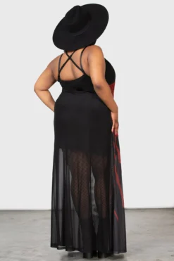 Killstar x Carrie Warned Maxi Dress [Plus Size] -Kill Star Store WARNED MAXI DRESS PLUS W E