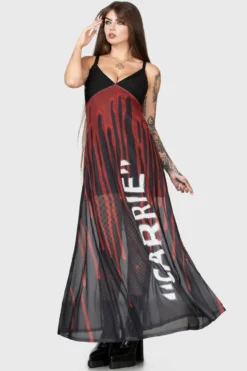 Killstar x Carrie Warned Maxi Dress - Official Horror Collaboration -Kill Star Store WARNED MAXI DRESS W D ecb6972b a89c 4b00 892f b8666111f92f