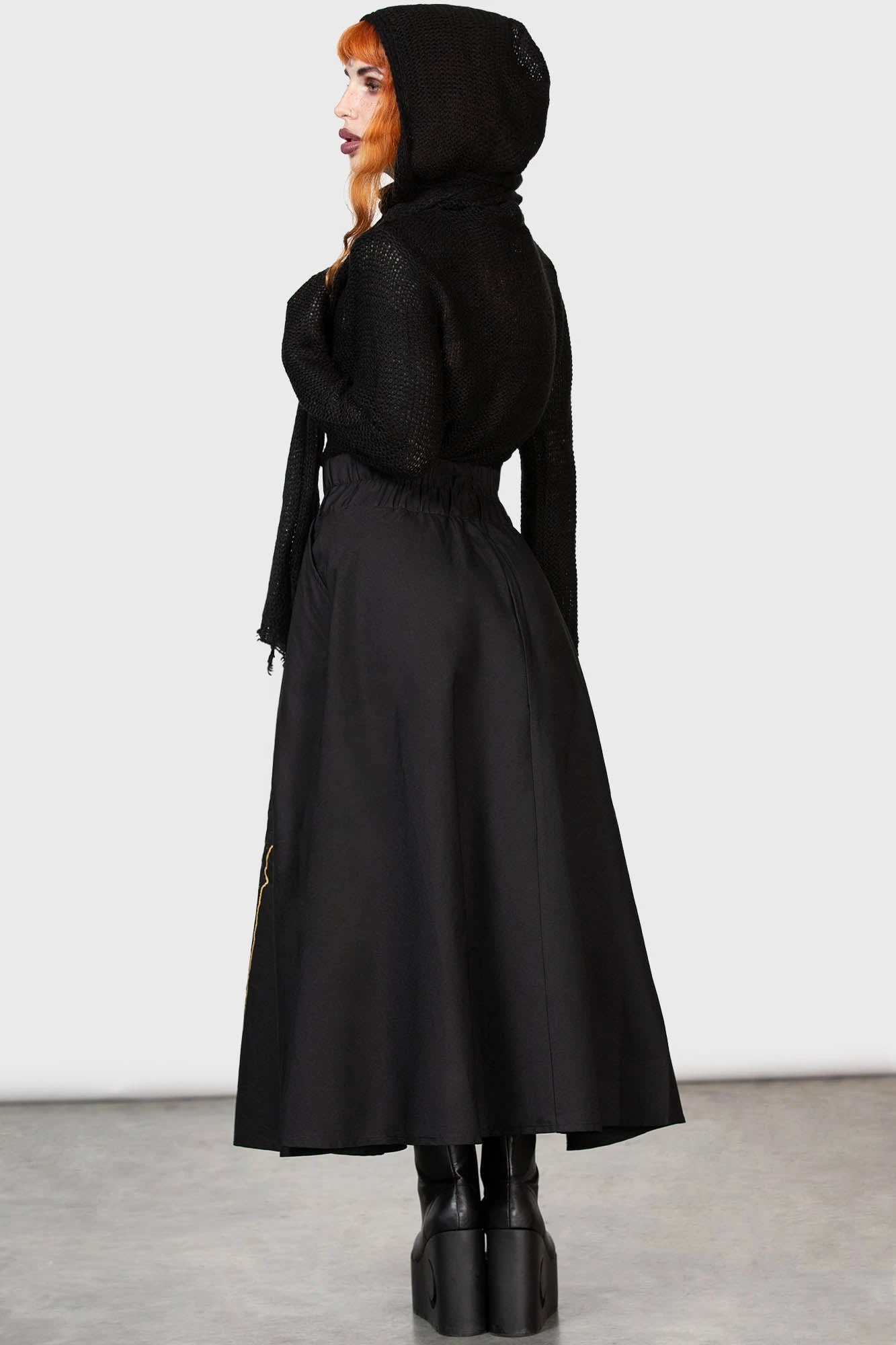 KILLSTAR Wassail Maxi Skirt with Custom Graphics 5 KILLSTAR Wassail Maxi Skirt with Custom Graphics - Image 5