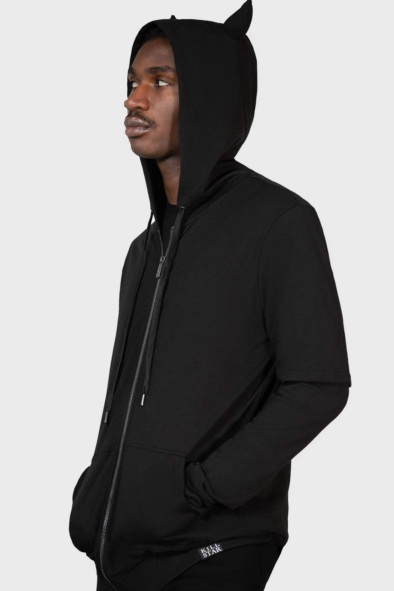 KILLSTAR Watch The Skies Devil Horned Zip-Up Hoodie 8 KILLSTAR Watch The Skies Devil Horned Zip-Up Hoodie - Image 8