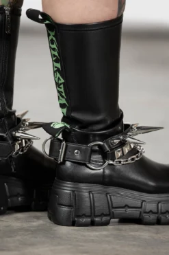 KILLSTAR We R Wicked Spiked & Chained Bootstraps 8 KILLSTAR We R Wicked Spiked & Chained Bootstraps -Kill Star Store WE R WICKED BOOTSTRAP E