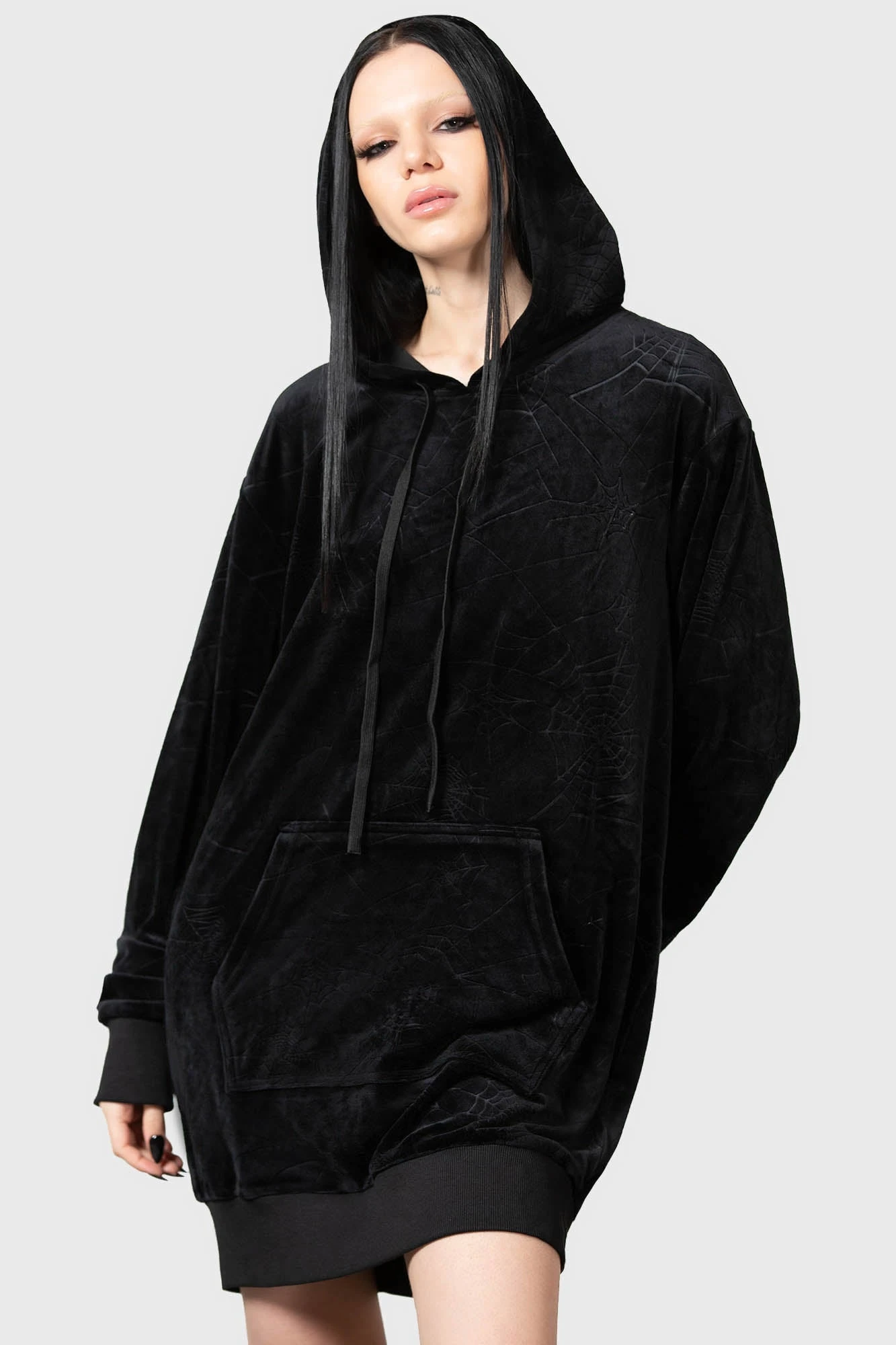 KILLSTAR Webmare Longline Hoodie 1 KILLSTAR Webmare Longline Hoodie