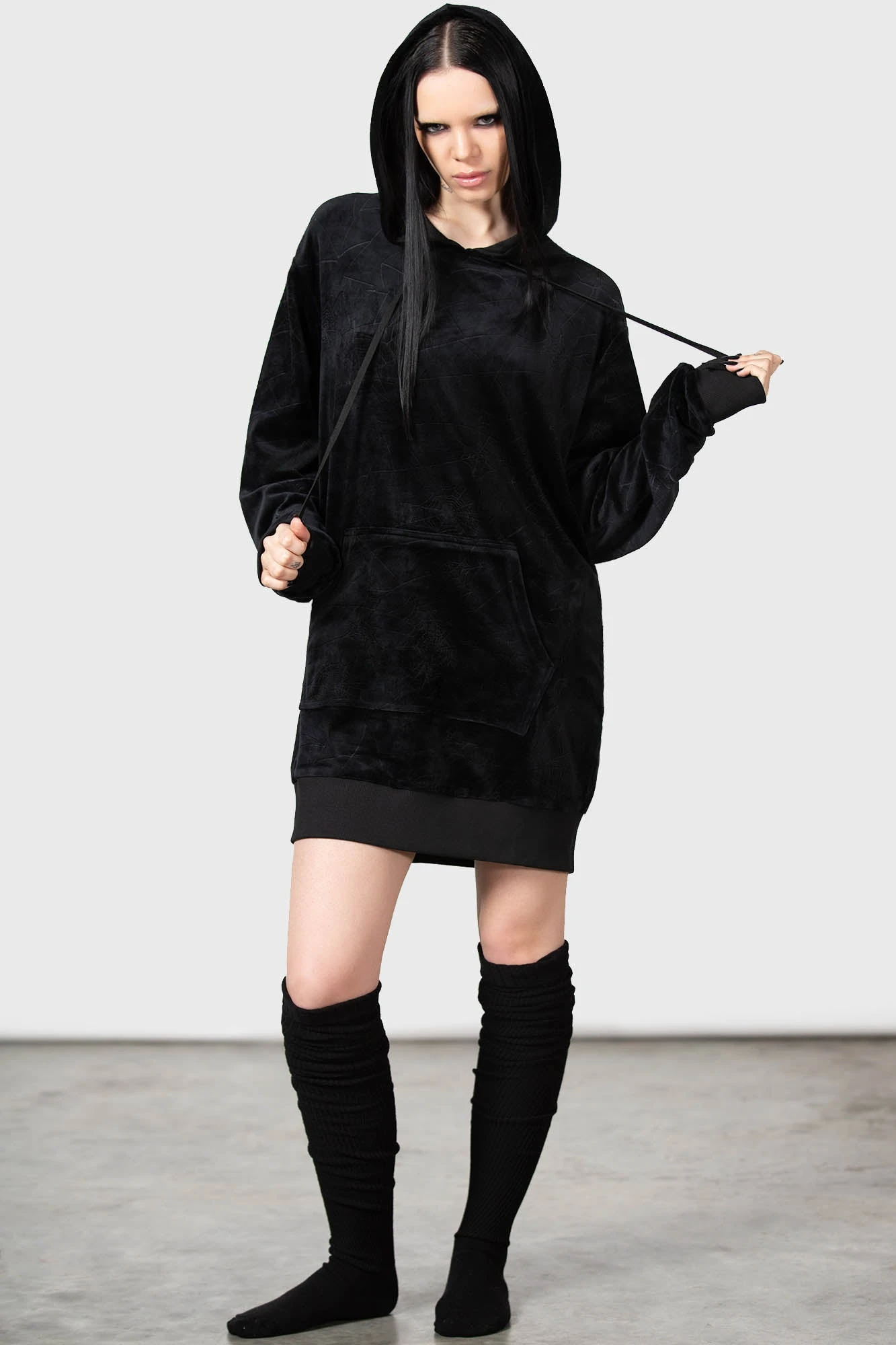 KILLSTAR Webmare Longline Hoodie 5 KILLSTAR Webmare Longline Hoodie - Image 5