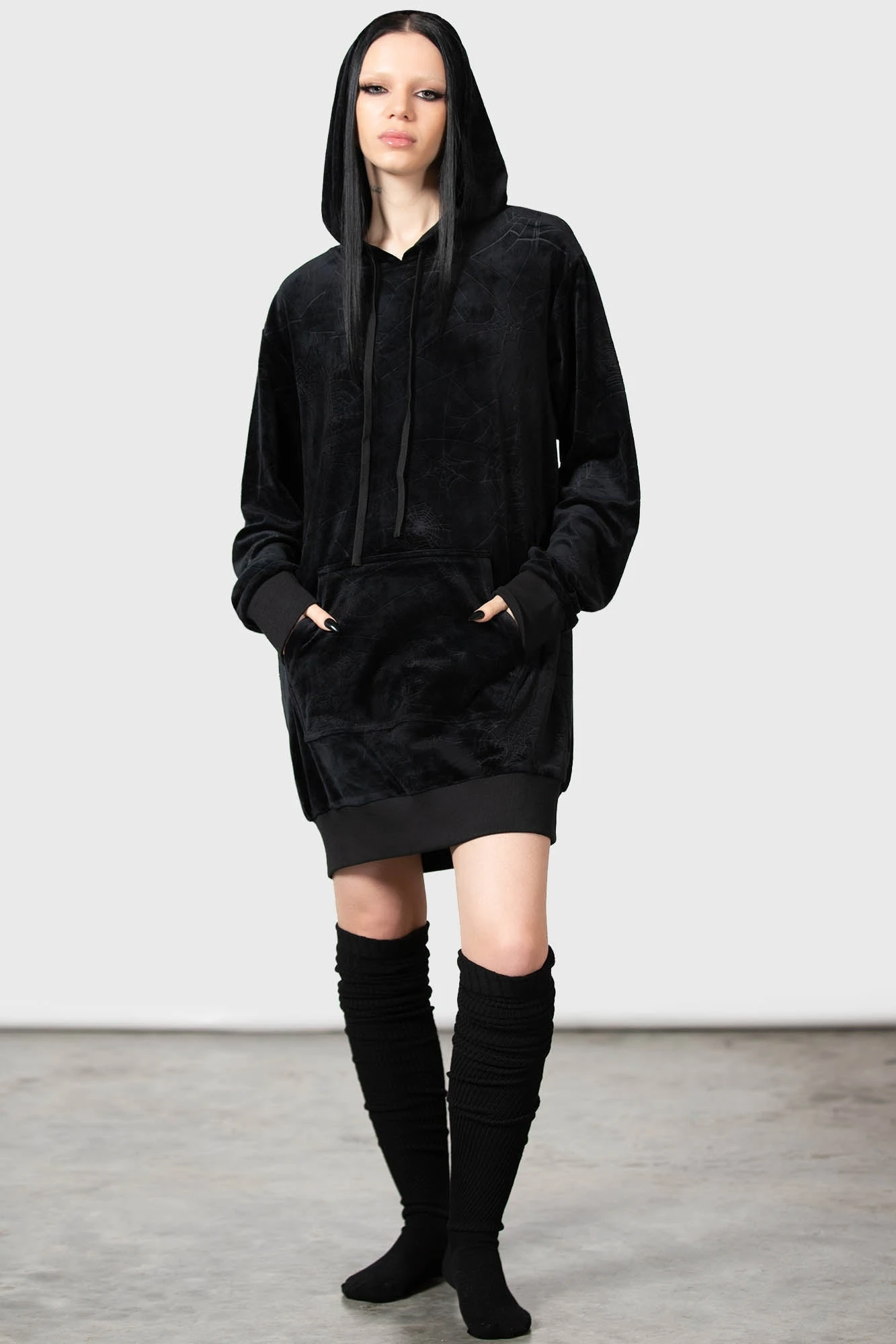 KILLSTAR Webmare Longline Hoodie 7 KILLSTAR Webmare Longline Hoodie - Image 7