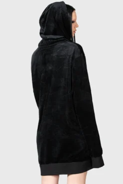 KILLSTAR Webmare Longline Hoodie 16 KILLSTAR Webmare Longline Hoodie -Kill Star Store WEBMARE LONGLINE HOODIE W G