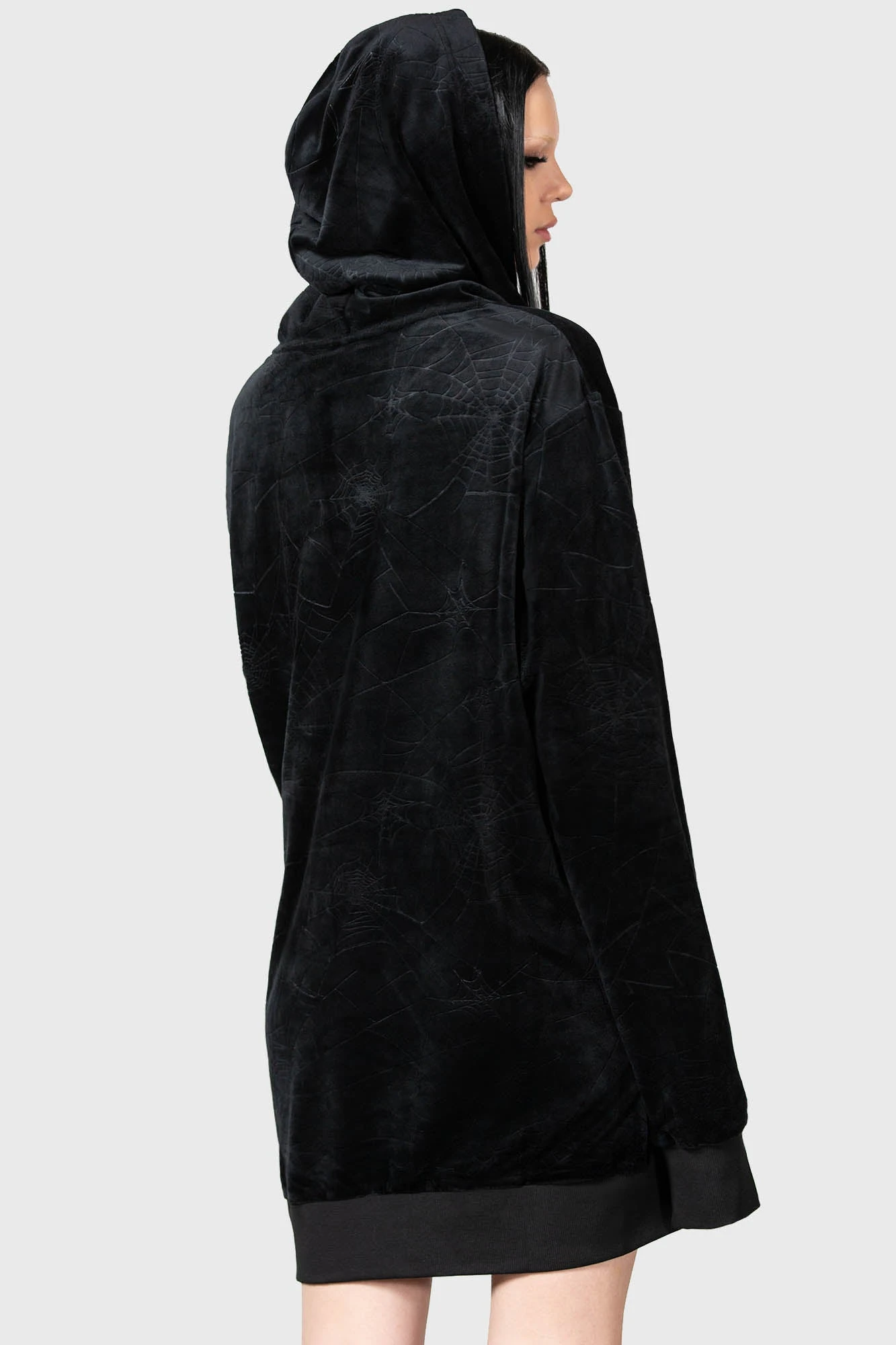 KILLSTAR Webmare Longline Hoodie 8 KILLSTAR Webmare Longline Hoodie - Image 8
