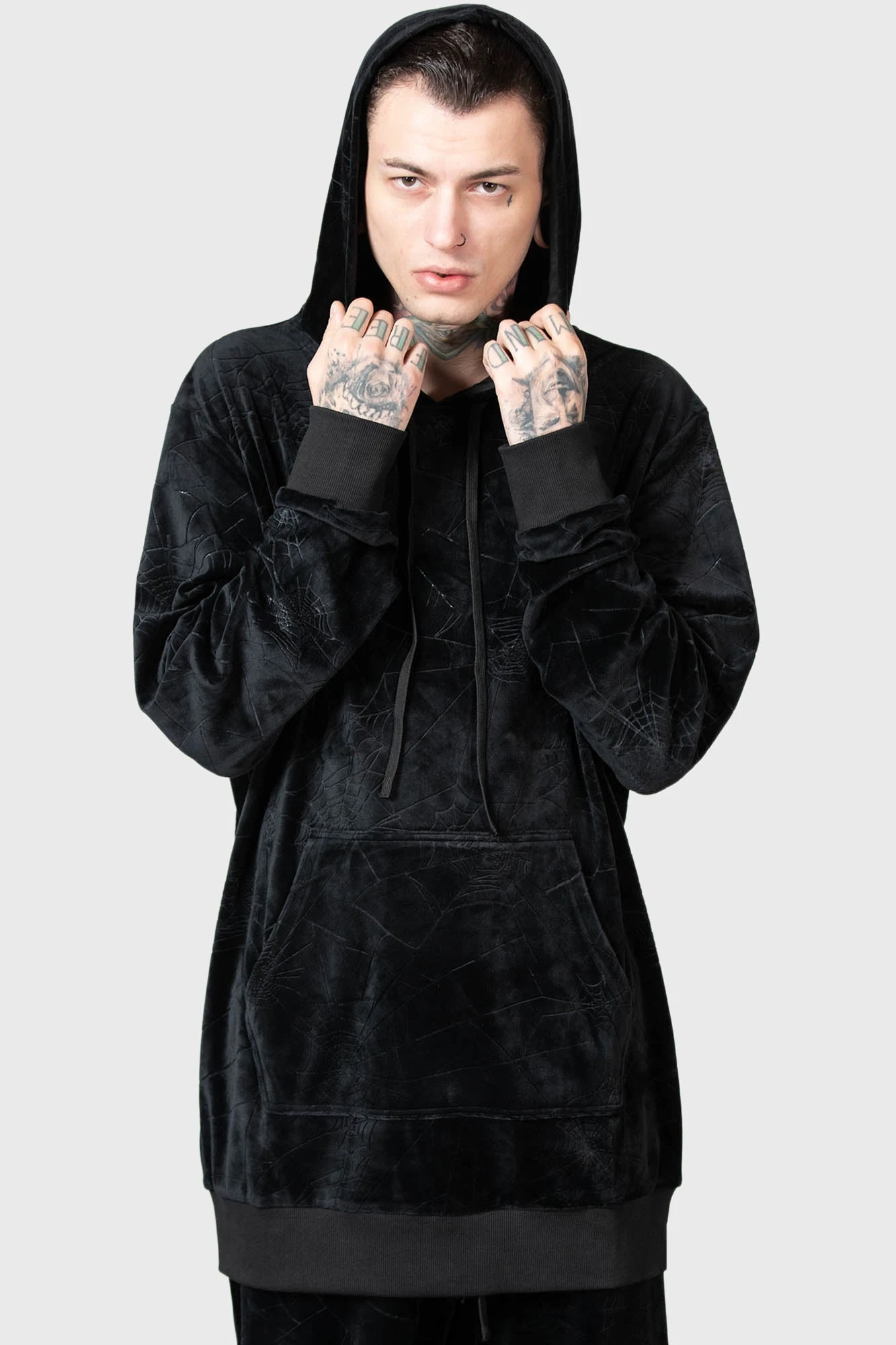 KILLSTAR Webmare Longline Hoodie 2 KILLSTAR Webmare Longline Hoodie - Image 2