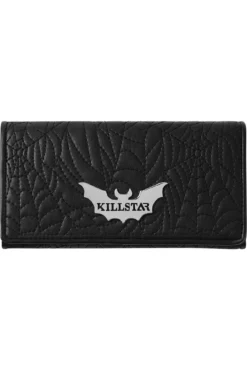 Killstar Webutant Embroidered Wallet - Gothic Vegan Leather Clutch -Kill Star Store WEBUTANT WALLET