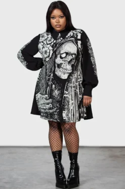 KILLSTAR Weird Tales Plus Size Dress with God Machine Graphics