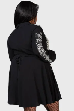 KILLSTAR Weird Tales Plus Size Dress with God Machine Graphics -Kill Star Store WEIRD TALES DRESS PLUS W F