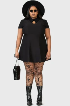 KIHILIST Wept Inside Plus Size Mini Dress with XL Statement Collar