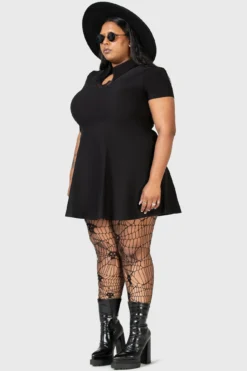 KIHILIST Wept Inside Plus Size Mini Dress with XL Statement Collar -Kill Star Store WEPT INSIDE MINI DRESS PLUS W D