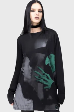 KILLSTAR Wicked Witch Long Sleeved T-Shirt -Kill Star Store WICKED WITCH LONG SLEEVE TOP C