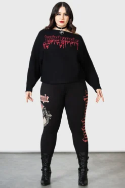 Killstar x Twin Temple Wickedest Leggings [Plus] -Kill Star Store WICKEDEST LEGGINGS PLUS W D