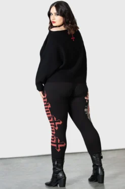Killstar x Twin Temple Wickedest Leggings [Plus] -Kill Star Store WICKEDEST LEGGINGS PLUS W E