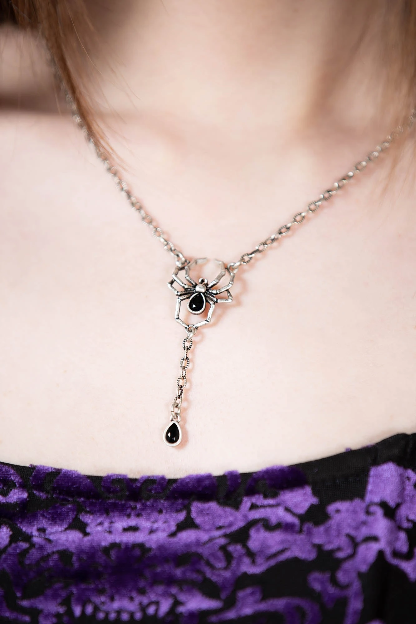 KILLSTAR Widows Tears Choker - Sculpted Spider Statement Necklace 1 KILLSTAR Widows Tears Choker - Sculpted Spider Statement Necklace