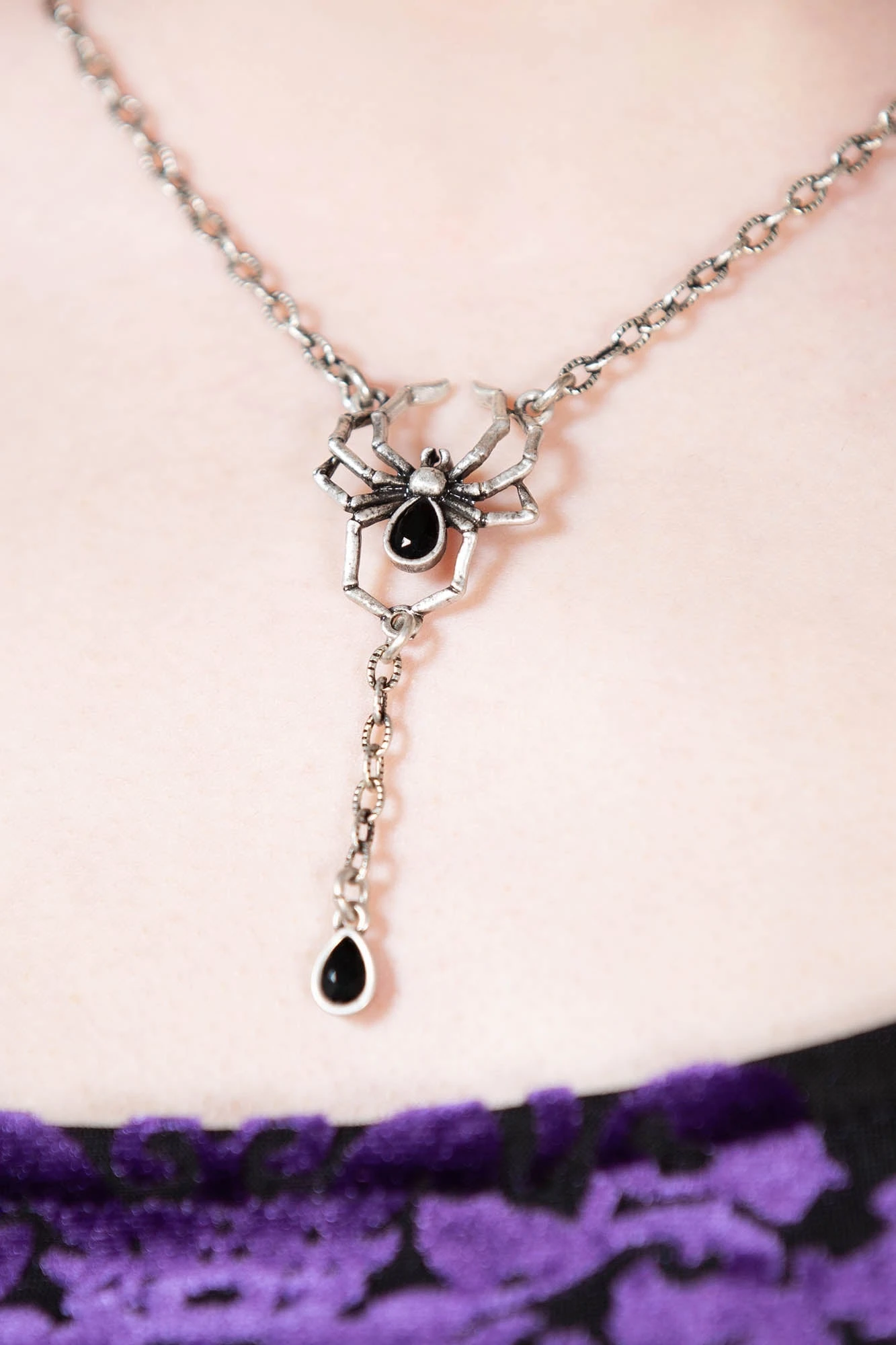 KILLSTAR Widows Tears Choker - Sculpted Spider Statement Necklace 3 KILLSTAR Widows Tears Choker - Sculpted Spider Statement Necklace - Image 3