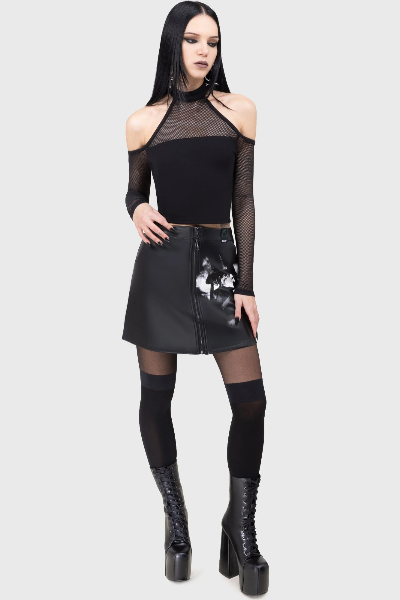 KILLSTAR Witch Please Licensed PU Mini Skirt 2 KILLSTAR Witch Please Licensed PU Mini Skirt - Image 2