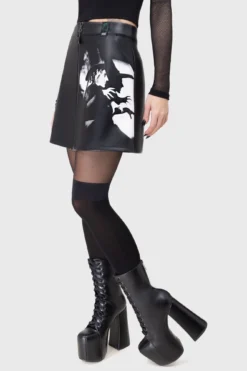 KILLSTAR Witch Please Licensed PU Mini Skirt 7 KILLSTAR Witch Please Licensed PU Mini Skirt -Kill Star Store WITCH PLEASE MINI SKIRT D