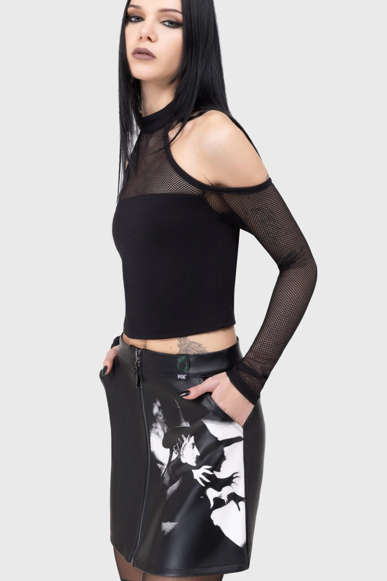 KILLSTAR Witch Please Licensed PU Mini Skirt 3 KILLSTAR Witch Please Licensed PU Mini Skirt - Image 3