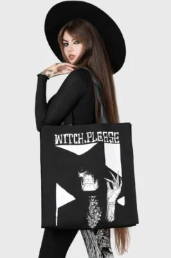 KILLSTAR Witching Hour Tote Bag with 'Witch, Please' Graphic