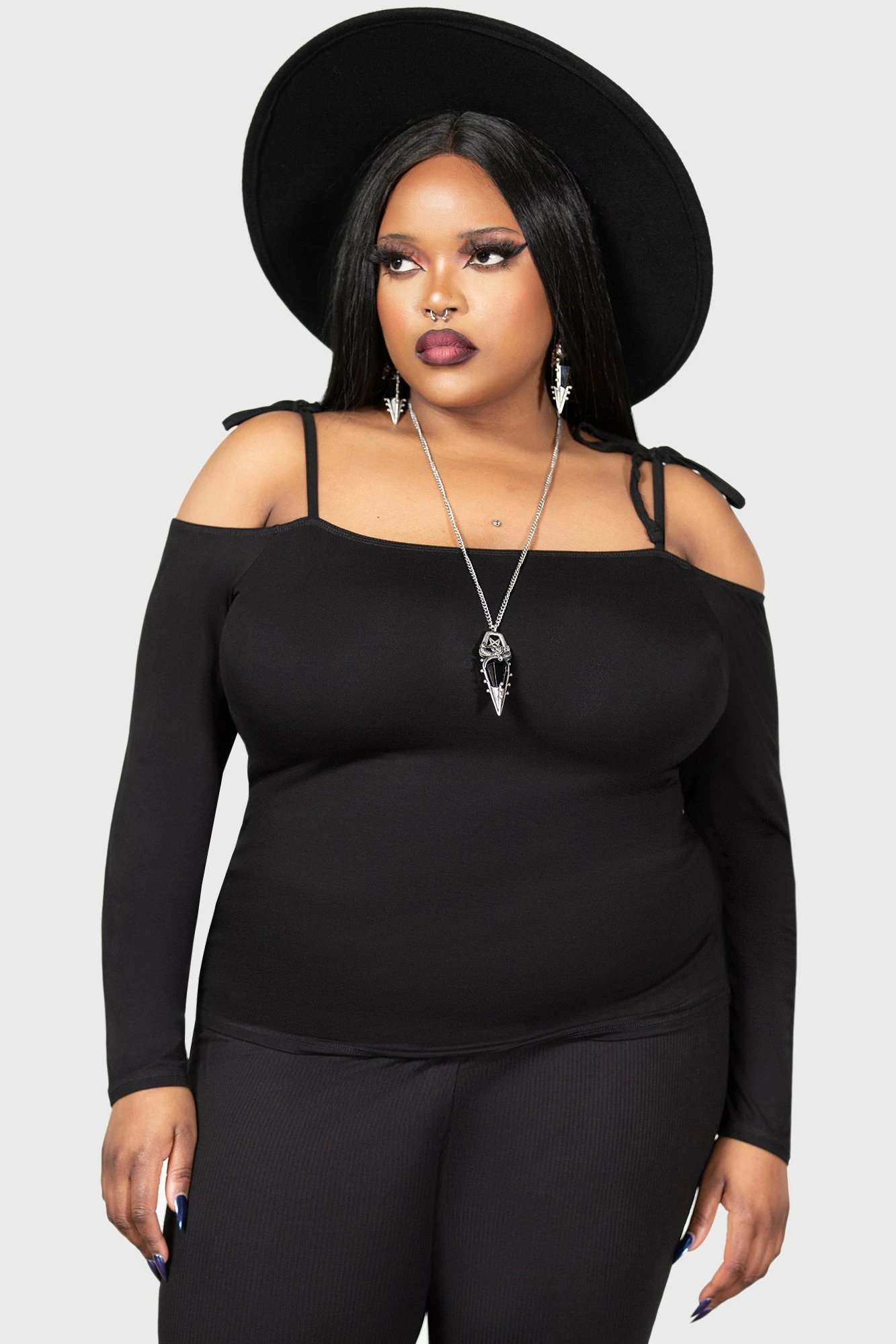 KILLSTAR Withering Wench Plus Size Bardot Top 3 KILLSTAR Withering Wench Plus Size Bardot Top - Image 3