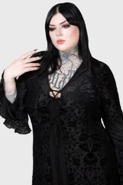 KILLSTAR Woodland Spirit Burnout Velvet Duster [PLUS] -Kill Star Store WOODLANDS SPIRIT DUSTER PLUS W C