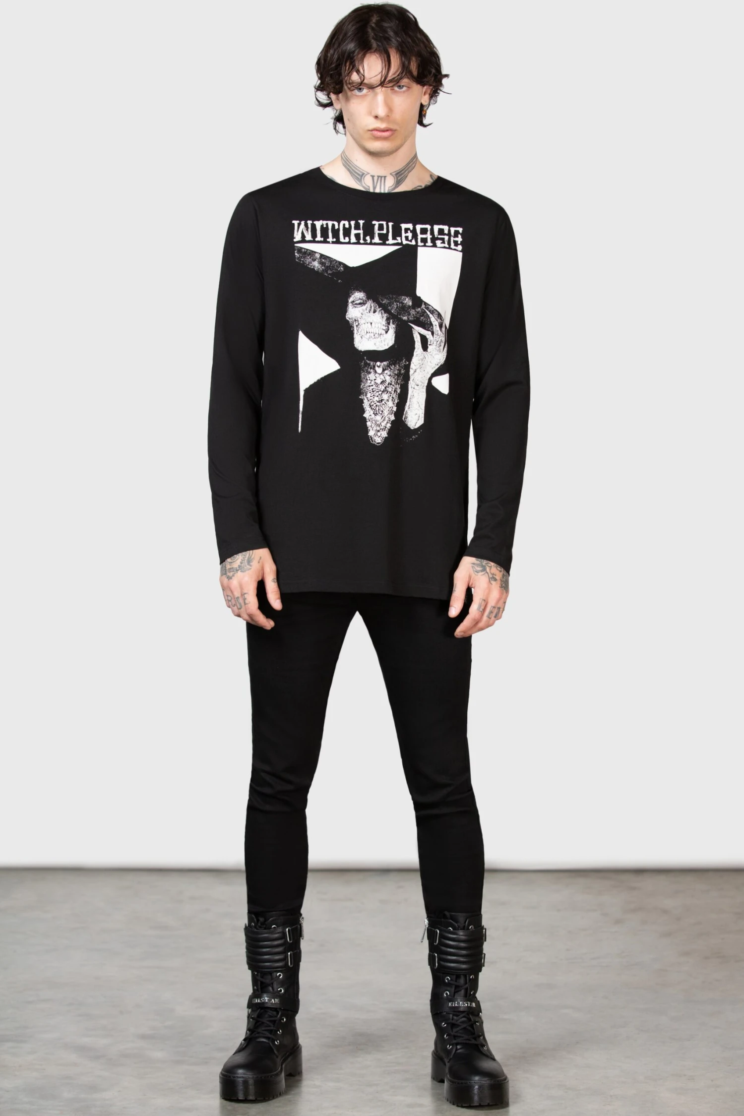 KILLSTAR Wytch Gaze Long Sleeve Top - God Machine Graphic 6 KILLSTAR Wytch Gaze Long Sleeve Top - God Machine Graphic - Image 6