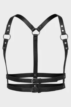 KILLSTAR Wanda Faux Leather Harness - Adjustable Plus Size Statement Piece