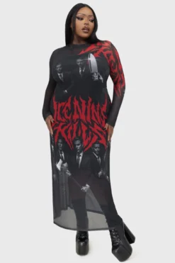 ICE NINE KILLS x Killstar Welcome To Horrorwood Maxi Dress -Kill Star Store Welcome to Horrorwood Maxi Dress PLUS B
