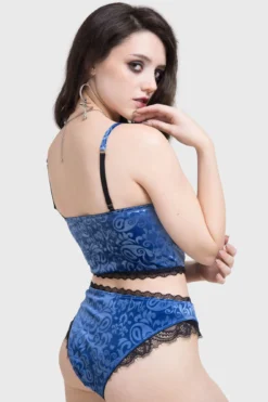 Killstar Corpse Bride Whimsy Flutter Velvet Bra -Kill Star Store WhimsyFlutterBralet 3