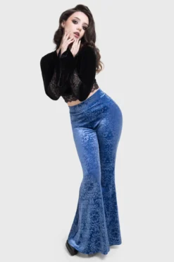 KILLSTAR x Corpse Bride Whimsy Flutter Flares - Velvet Bell Bottoms