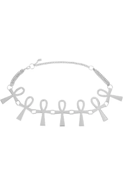 Killstar Xena Ankh Belt - Silver Gothic Hardware Accessory -Kill Star Store XENA CHAIN BELT
