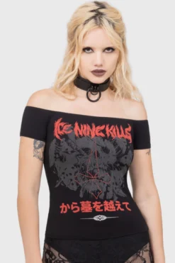 ICE NINE KILLS Your Worst Nightmare Bardot Top