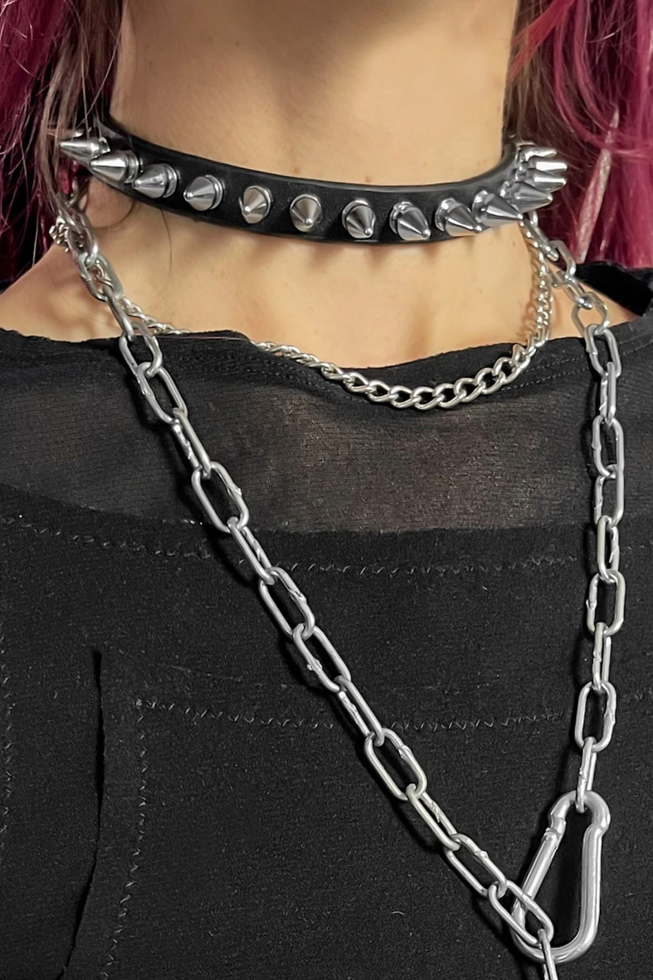 KIHILIST Spears Spiked PU Leather Choker 1 KIHILIST Spears Spiked PU Leather Choker
