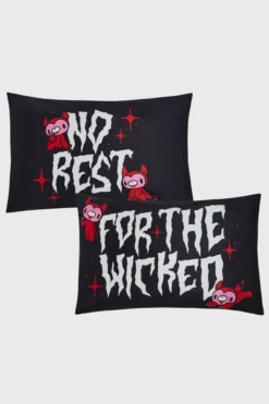 Gloomy Bear x Killstar No Rest Velvet Pillowcase Set